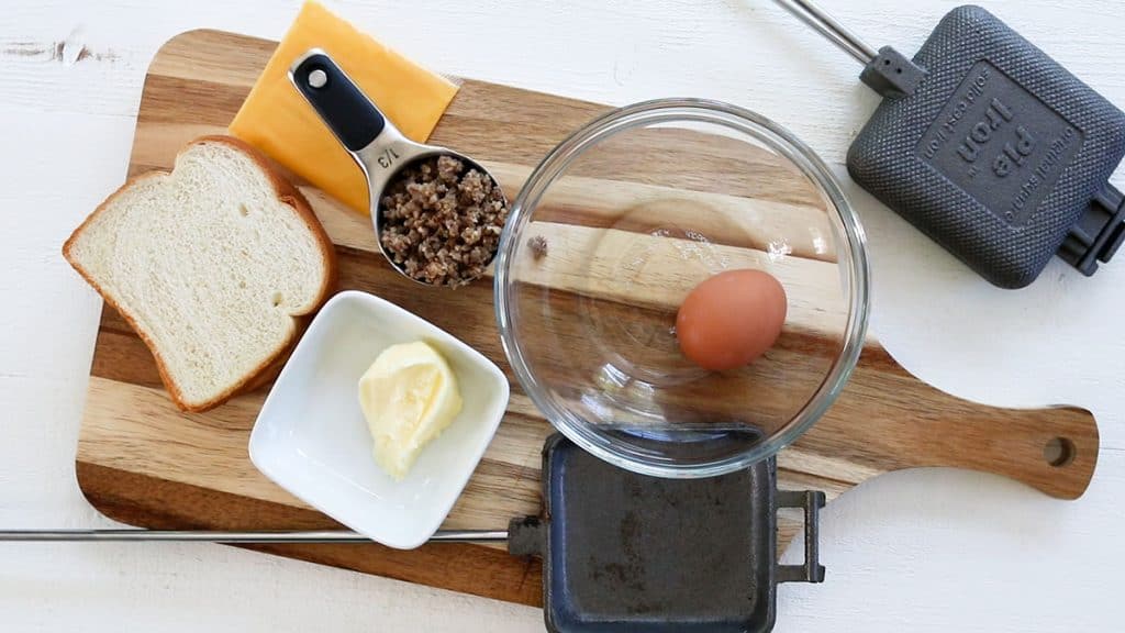 Pie Iron Breakfast Sandwich - Martin's Famous Potato Rolls and Bread